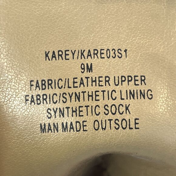 Steve Madden Boots Womens 9 M Karey Ankle Booties Boots Beige Fabric Leather - Picture 13 of 14